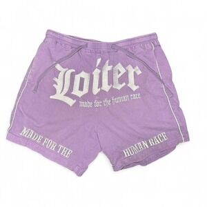 Loiter Fighter Walk Shorts Light Purple & White by Culture Kings Mens Sz Medium